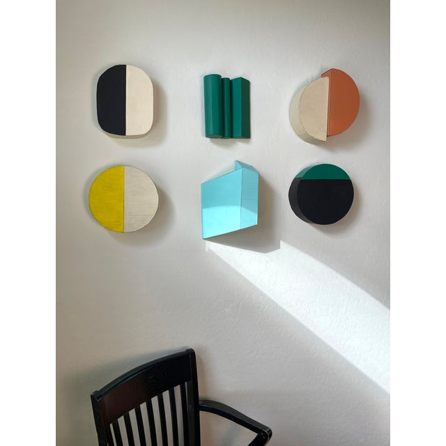 2020s Round Sculpture in Yellow and Cream For Sale - Image 5 of 6