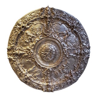 Silvered Bronze Plate, 1890s For Sale