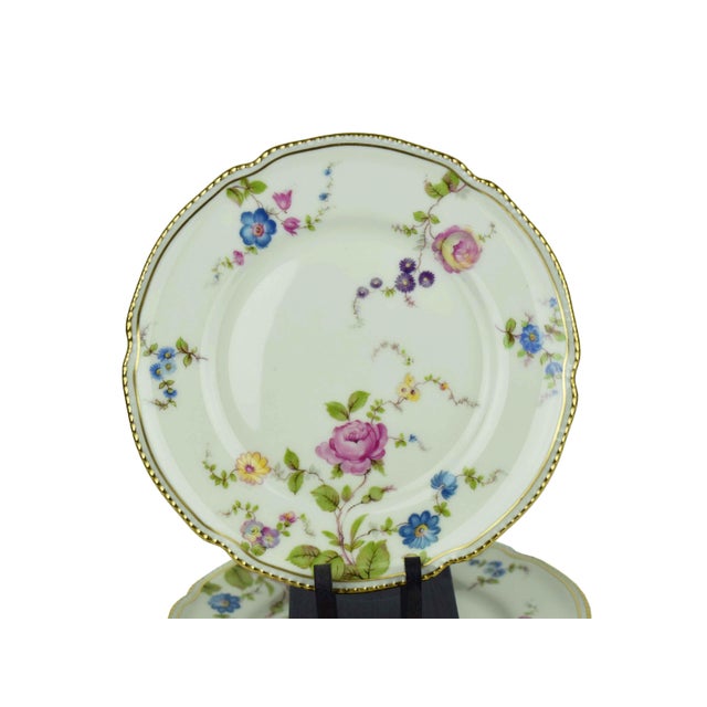 This charming set of four bread and butter plates from Castleton China features the beloved "Sunnyvale" pattern, a...