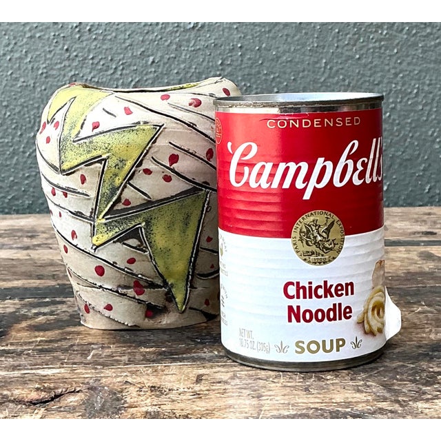 Late 20th Century Vintage Original Studio Pottery Lightning Bolt Vase For Sale - Image 5 of 12