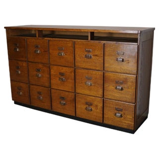 Large French Oak Apothecary Cabinet, 1930s For Sale