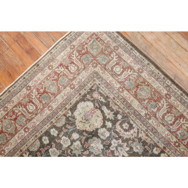 Textile Mid 20th Century Brown Turkish Sivas Rug For Sale - Image 7 of 18