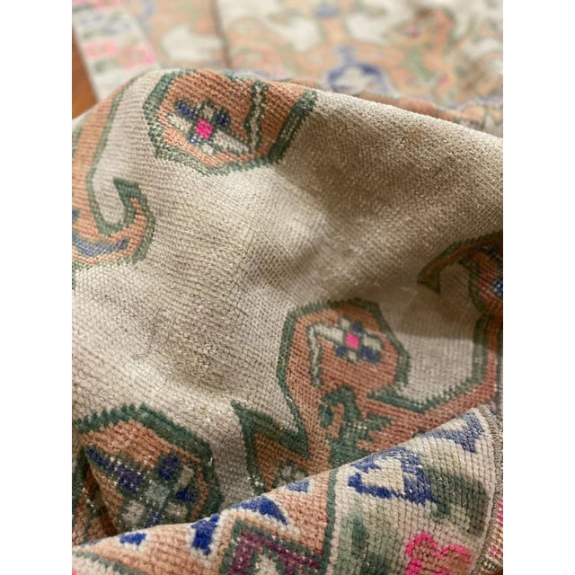 Vintage Neutral Oushak Rug For Sale - Image 10 of 12