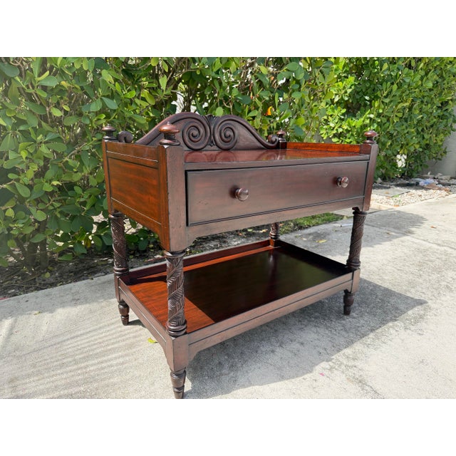 English Vintage Ralph Lauren Mahogany Two Tier Server For Sale - Image 3 of 12