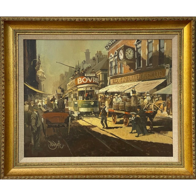 Robert D Beattie, Oil Painting of Kingstown Dublin in 1910 by Modern Impressionist Irish Artist, 1950 Circa For Sale - Image 13 of 13