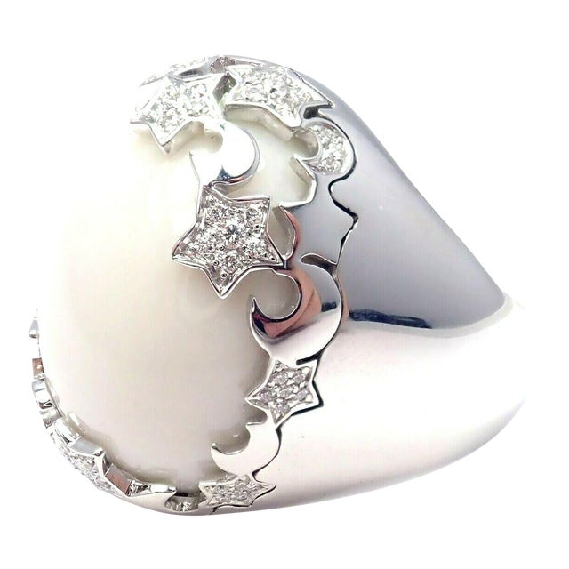 Pasquale Bruni 18k White Gold .65ctw Diamond Cielo Stars Ring sz 12 For Sale