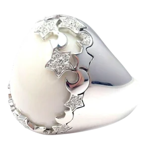 Pasquale Bruni 18k White Gold .65ctw Diamond Cielo Stars Ring sz 12