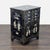 This elegant Chinese cabinet features a classic black lacquer finish with detailed mother-of-pearl inlay designs on the...