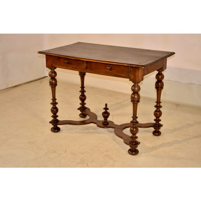 18th Century French Walnut Writing Table For Sale - Image 4 of 9