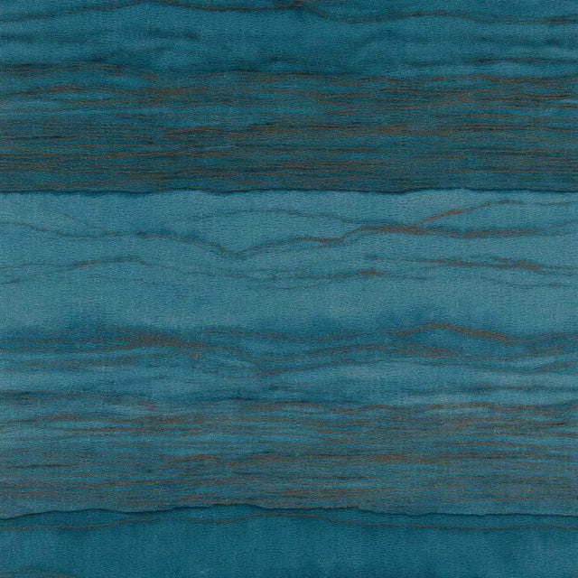 Harlequin Metamorphic Wallpaper in Lapis / Copper - a Sample For Sale