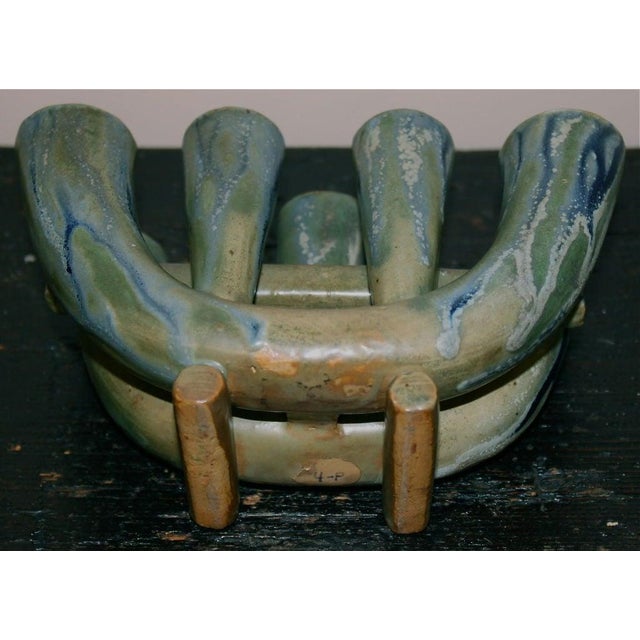 1930s Charles Greber Pottery Candle Holder For Sale - Image 5 of 6