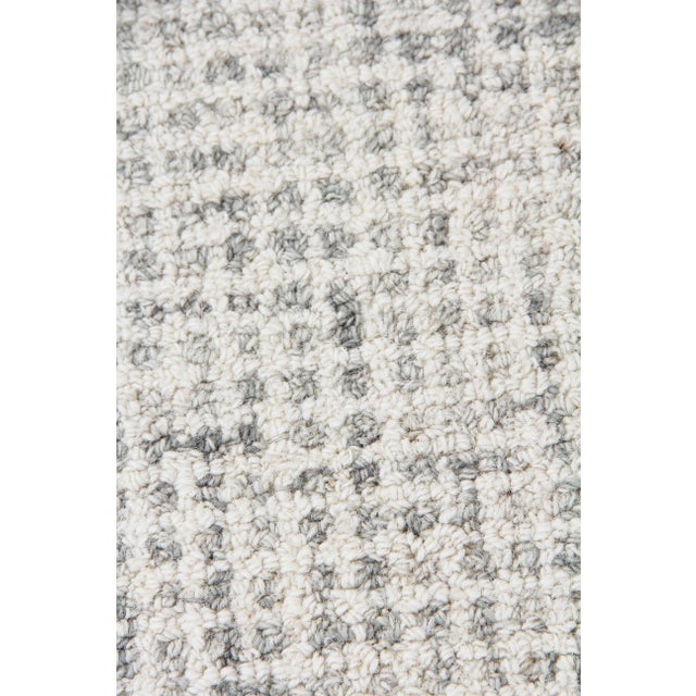Contemporary Exquisite Rugs Melbourne Hand Loom Wool & Cotton Gray - 8'x10' For Sale - Image 3 of 8