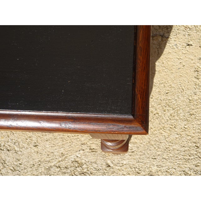 Black Vintage Bedside Table in Oak, 1980s For Sale - Image 8 of 15