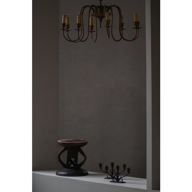 20th Century Carved Tonga Hardwood Stool with Geometric Motifs, 1960s For Sale - Image 15 of 16