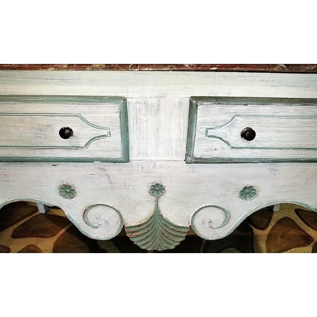 Mid 19th Century Mid 19th Century French Country Painted Pine Desk Bureau Table For Sale - Image 5 of 11