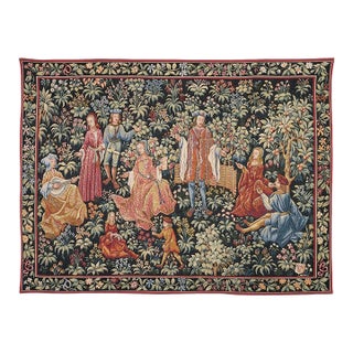 The Secret Garden Loom Woven Tapestry - 108 X 147 Cm (3'7" X 4'10") - Requires Rod Size 4 For Sale