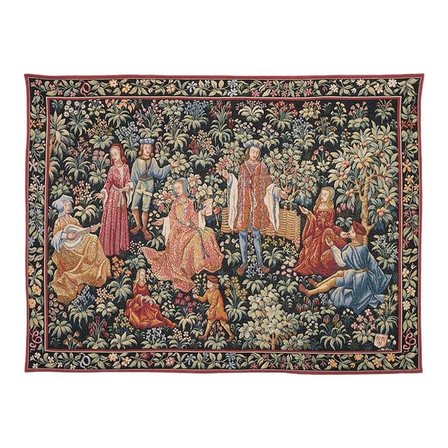 The Secret Garden Loom Woven Tapestry - 108 X 147 Cm (3'7" X 4'10") - Requires Rod Size 4 For Sale