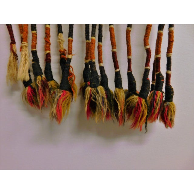 Red 1940s Hand-Knotted Turkoman Door Hanger For Sale - Image 8 of 11