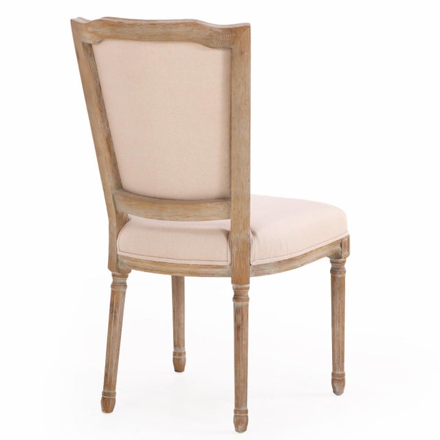 2000 - 2009 A Set of Ten Modern Louis XVI-Style Cerused Wood Dining Chairs For Sale - Image 5 of 6