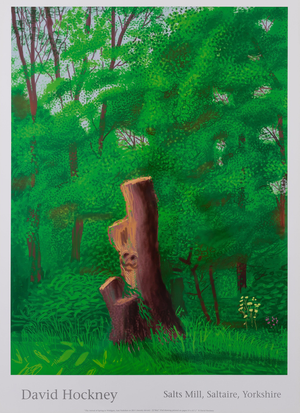 At the Entrance to the Undergrowth Poster after David Hockney