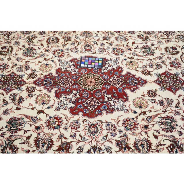 Antique Isfahan Rug 6'7'' x 9'8'' For Sale - Image 11 of 11