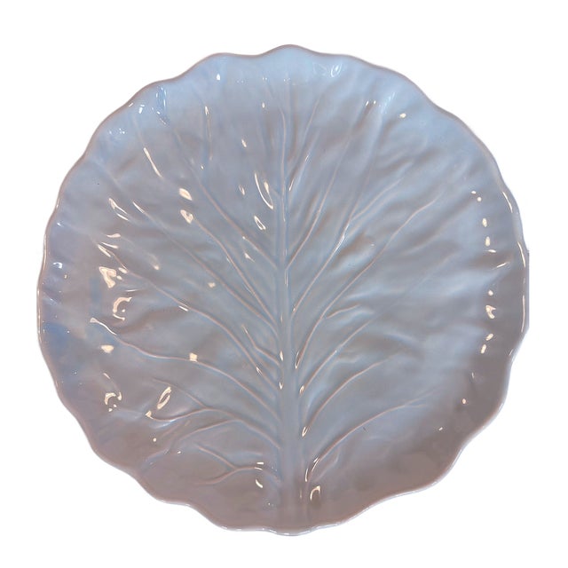 1970s 1970s Belo Portuguese Faiança Cabbageware Dessert / Salad Plates – Set of 5 For Sale - Image 5 of 5