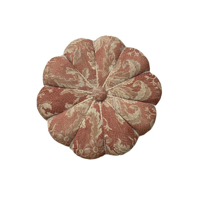 Vintage Czech Pumpkin Ottoman by Jindrich Halabala for Cesky Nabytek, 1950s For Sale - Image 3 of 7