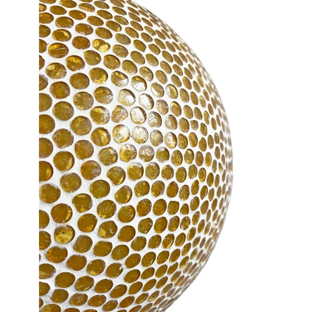 Indian Yellow Mosaic Globe Pendant Light Large For Sale - Image 3 of 3