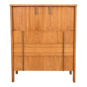 John Widdicomb Mid-Century Modern Walnut and Rosewood Gentleman's Chest, 1960s