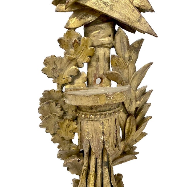 Brass Antique Gilt Brass Ribbon & Music Wall Sconce For Sale - Image 8 of 11