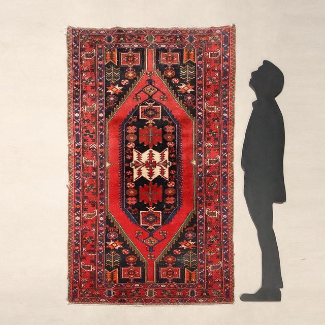 Mazlagan rug in cotton and wool, large knot and hand-made. This piece is attributed to the mentioned designer/maker. It...