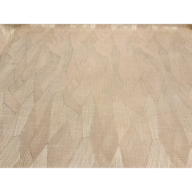 Abstract Caracole: Sandstone Modern Tan Abstract Linear Designer Fabric - 14.5 Yards For Sale - Image 3 of 4