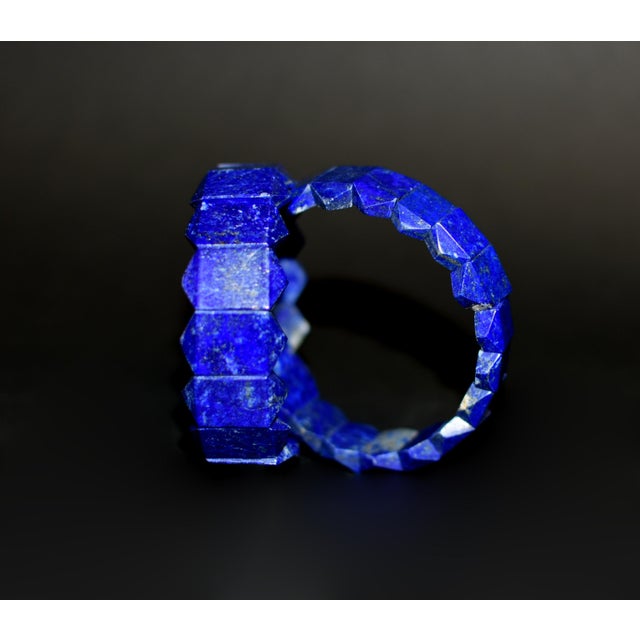 Set Natural Fine Lapis Bracelets Aaaa Grade For Sale - Image 11 of 11