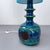 Blue Ceramic Floor Lamp from Bay Keramik with Blue Silk Shade, West Germany, 1960s For Sale - Image 10 of 15