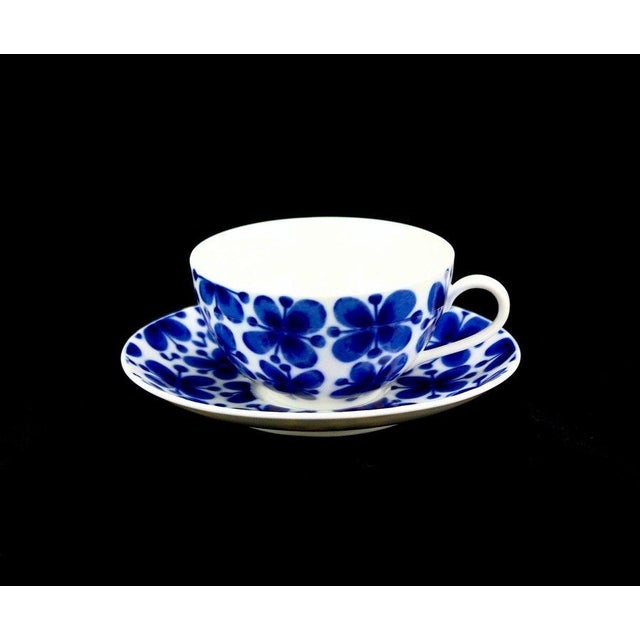 Blue Mon Amie Coffee Cup with Saucer by Marianne Westman for Rörstrand, 1960s, Set of 2 For Sale - Image 8 of 8