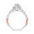 Early 21st Century 14K Rose Gold Plated .925 Sterling Silver 3/8 Cttw Round Diamond Double Frame Cross-Over Split Shank Engagement Ring (I-J Color, I2-I3 Clarity)-Size 5 For Sale - Image 5 of 6