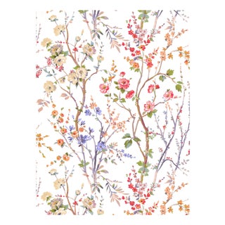 The House of Scalamandré Potpourri Wallpaper, Cream Peony For Sale