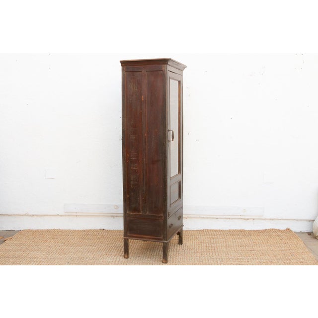 Metal 19th Century Handsome Colonial Vitrine Cabinet For Sale - Image 7 of 8