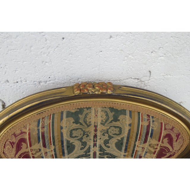 French Carved Large Painted Antique Gold Tall Side Chairs a Pair 6028 For Sale - Image 10 of 14