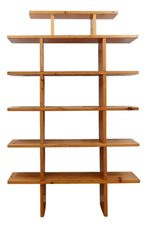 Vintage Modular Bookcase in Larch Wood from Ideal Form, 1970s