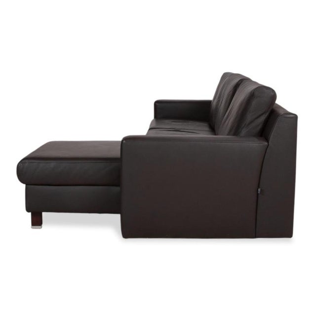 Flex Plus Leather Corner Brown Sofa by Ewald Schillig For Sale - Image 14 of 16
