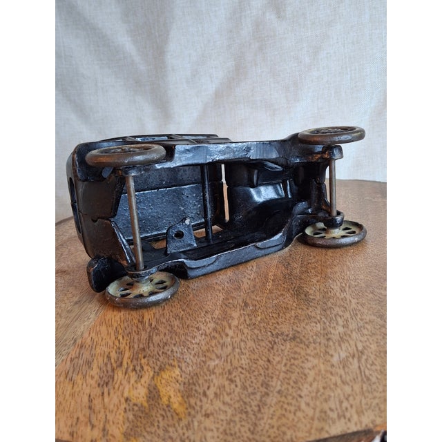 Share Antique Arcade Cast Iron Ford Model T Tudor Sedan Toy C. 1925 Original Paint For Sale - Image 13 of 17