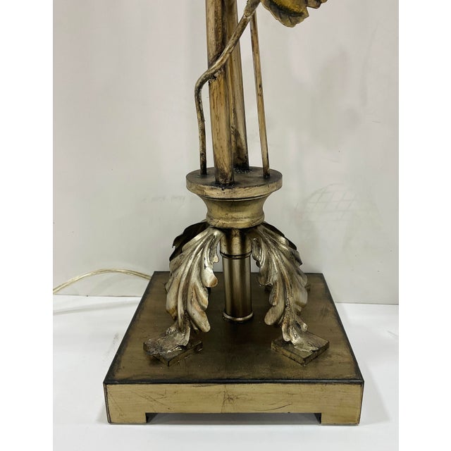 2010s Currey & Co. Transitional Glass Tulip Table Lamp For Sale - Image 5 of 7