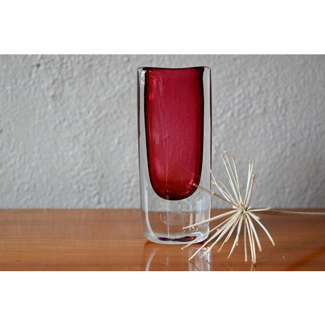 Swedish Glass Vase by Nils Landberg for Orrefors, 1960s For Sale - Image 13 of 13
