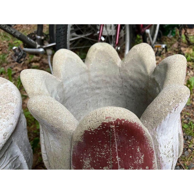 Vintage Cast Cement Tall Flower Bud Tulip Fountain Topper Top For Sale In Washington DC - Image 6 of 6