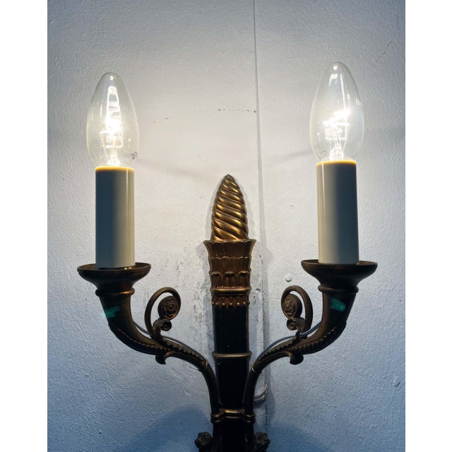 Mid-Century Modern Italian Neoclassical Sconces, 1960s, Set of 2 For Sale - Image 9 of 18