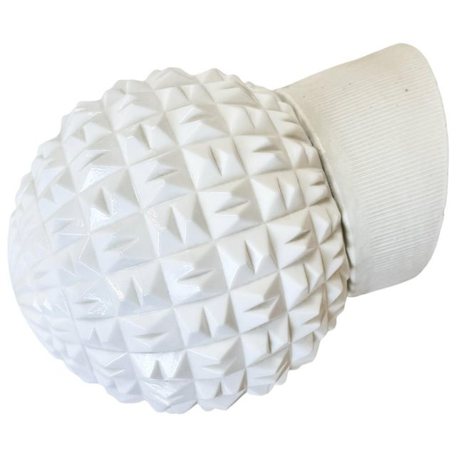 Vintage White Porcelain Wall Light, 1970s For Sale - Image 12 of 12