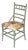 Vintage Pale Blue Bamboo Chair W/ Floral Seat For Sale