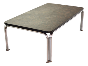 Chrome and Blackstone Rectangle Coffee Table Model Bogota, Germany, 1970s
