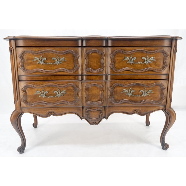 Wood Regency Style Two Dovetails Drawer Fruit Wood Console Table Hall Dresser For Sale - Image 7 of 12